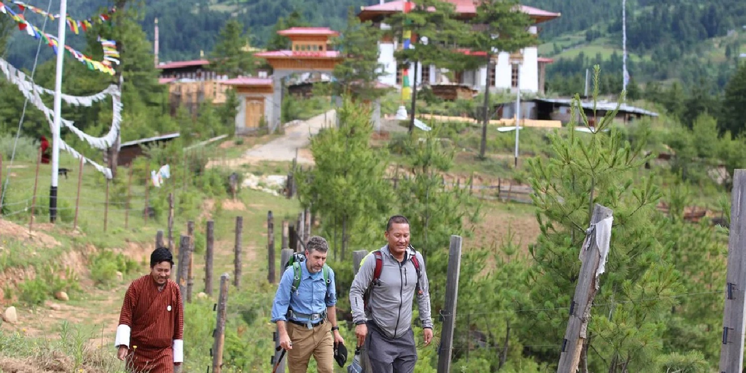 People going through the Trans Bhutan Trail