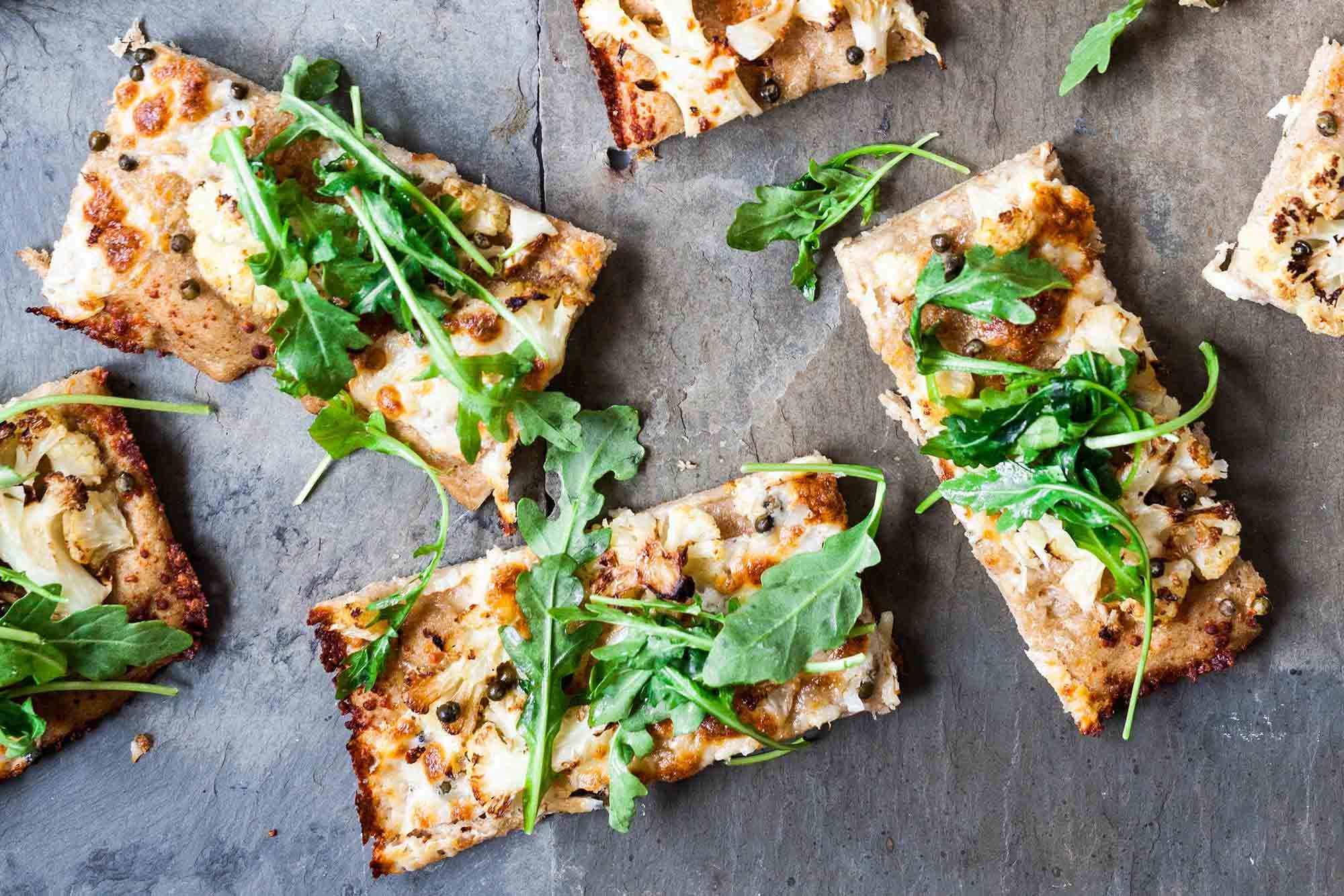 Pizza With Roasted Cauliflower and Greens – Healthy and Delicious